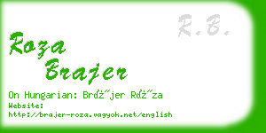 roza brajer business card